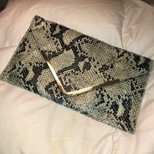 Snake Print Clutch